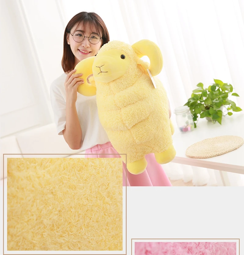 Dorimytrader гигантская милая плюшевая игрушка в виде белой овцы, kawaii, животные, кукла в виде козы, подушка для детей, подарок для украшения, чайная опора, 60 см, 80 см