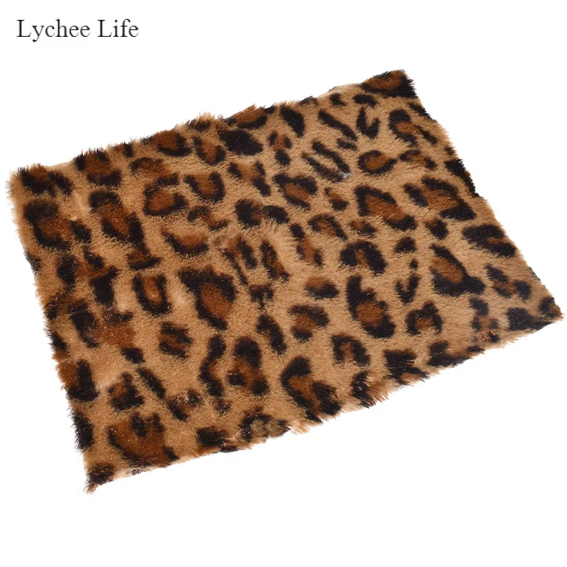 Lychee Life леопардовая иммитация меха A4 ткань для сумок украшение поделки сделай сам