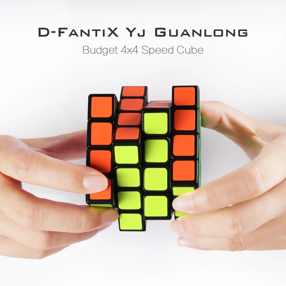 D FantiX Yj Moyu Guansu 4x4 скоростной куб 4x4x4 магический черный 62 мм пазл игрушки для детей