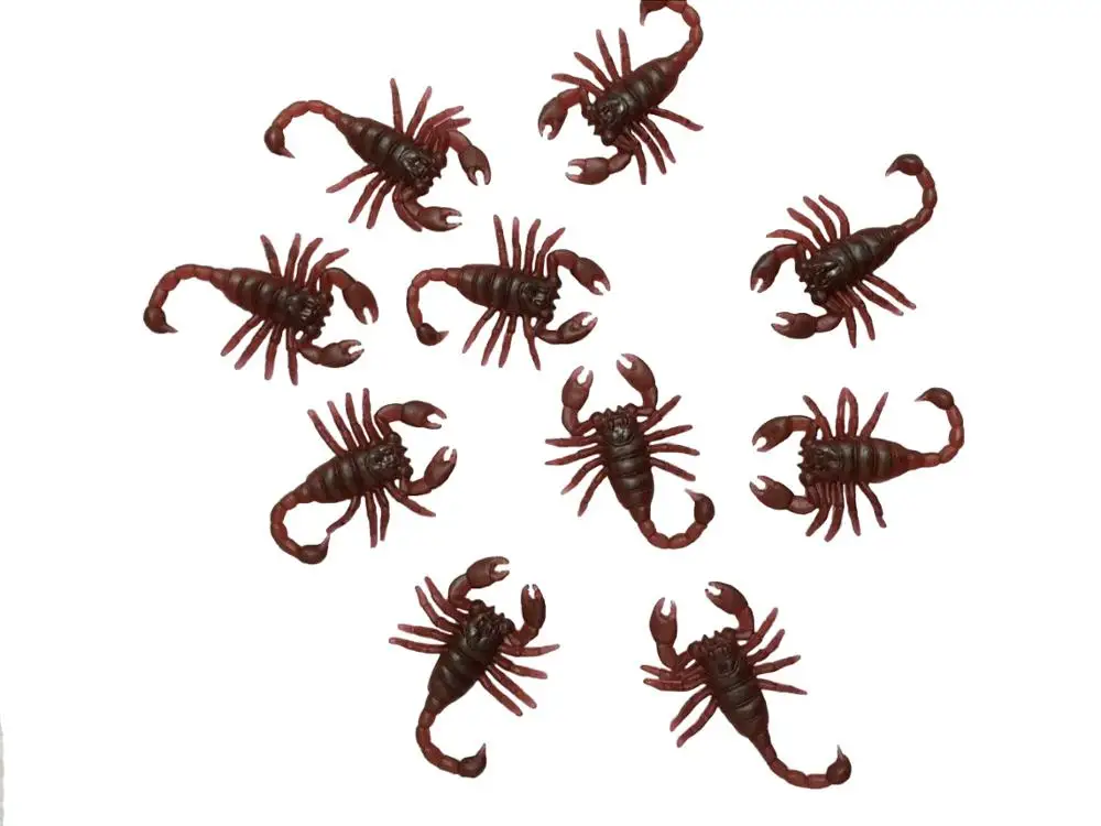 scorpion(24pcs) 24 шт./компл. моделирование тараканов Шутки Игрушки Сороконожка украшения шутка ужас поддельные черви резиновые шутки смешные гаджеты игрушки для детей - Цвет: scorpion(24pcs)