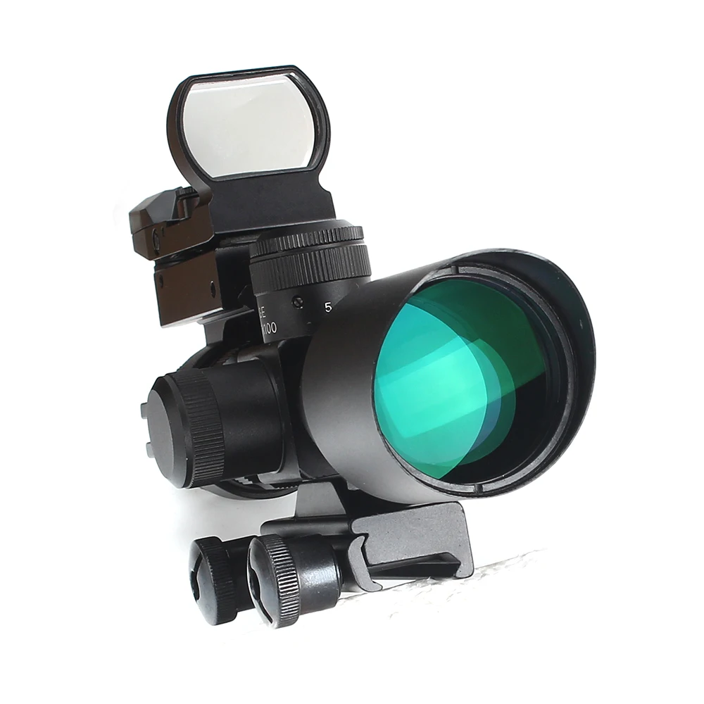 

Wholeset ohhunt 2.5-10X40R Riflescope Red/green Illuminated Full Size Hunting Trail Rifle Scopes + Red Laser Dot Sight 1X22X33