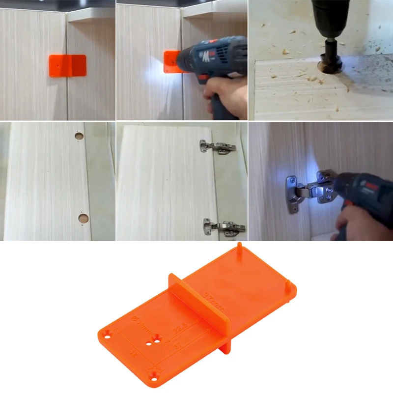 

Hinge Hole Drilling Guide Locator for woodworking DIY Hole Opener Door Tool Template Accurate Drilling Locators 35mm 40mm