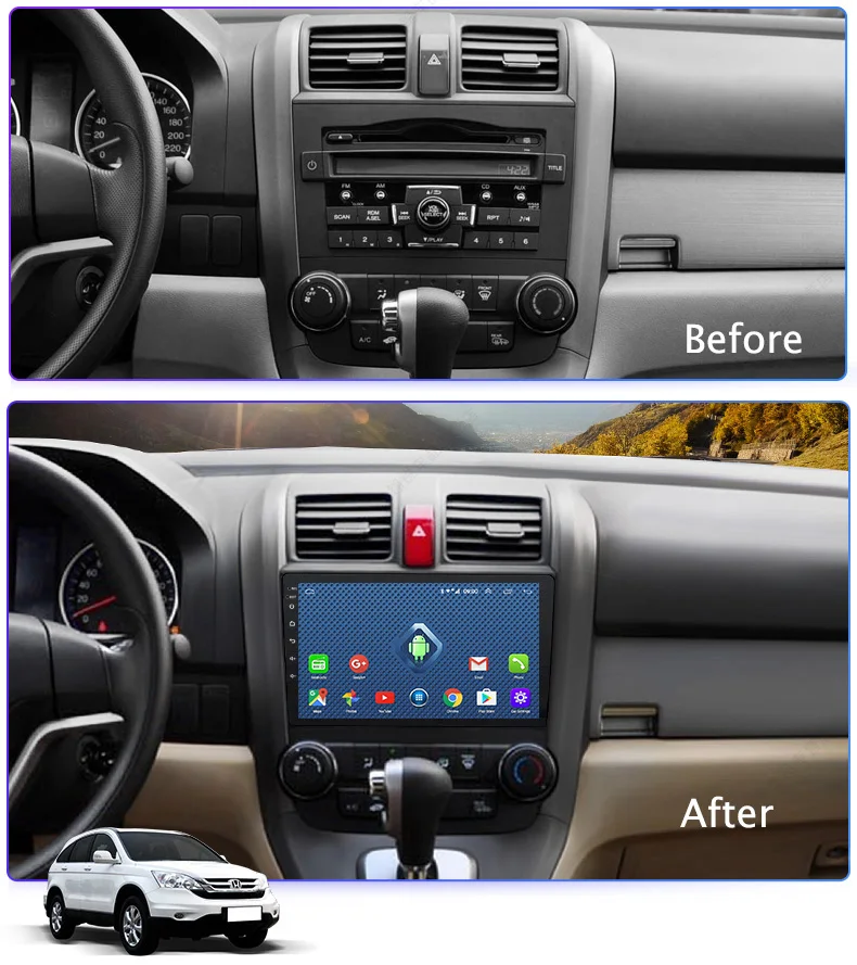 4G Lte All Netcom 9 дюймов Android 1 автомобильный стерео Мультимедийный плеер для Honda CRV 2007 2011