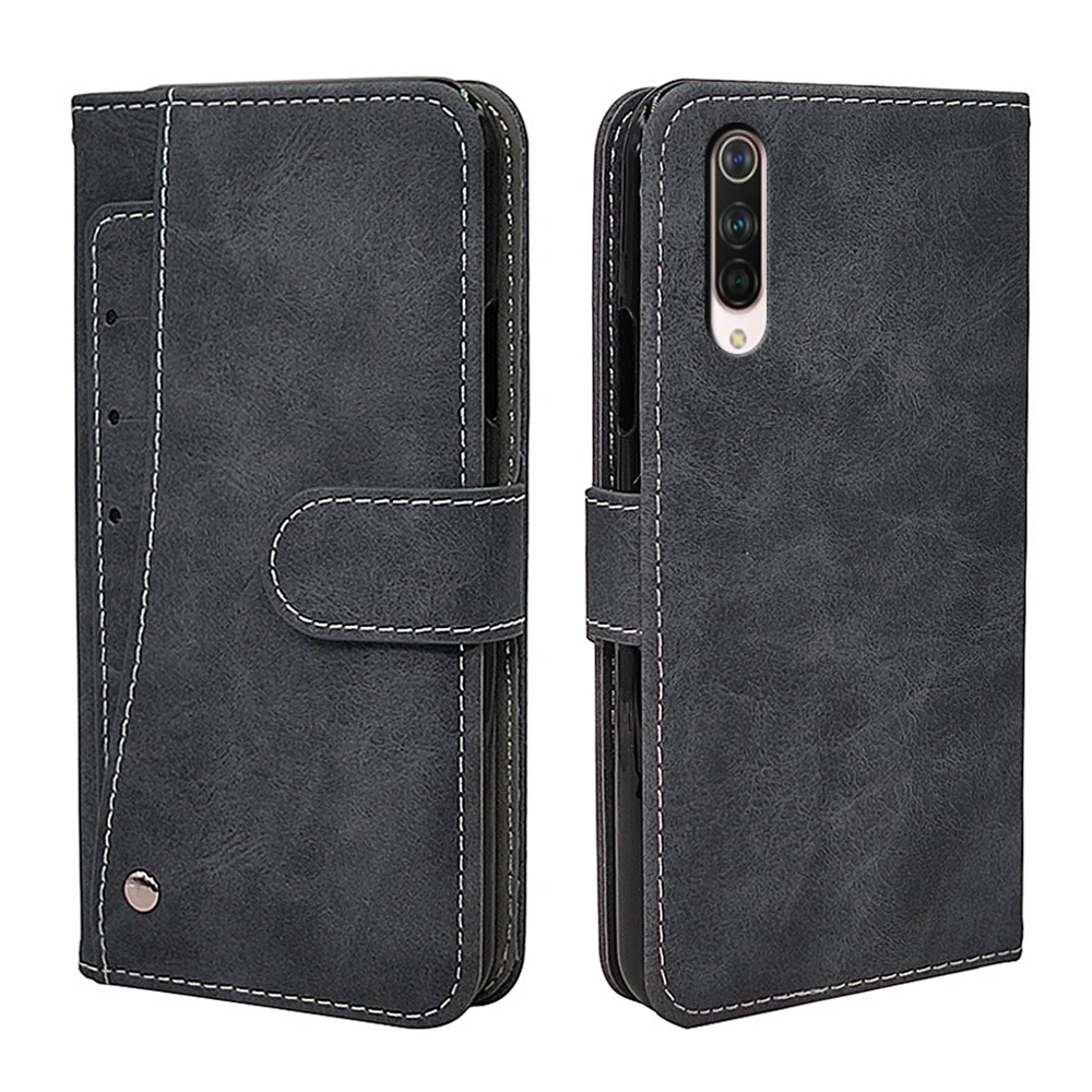 Кожаный чехол-книжка в деловом стиле для Xiaomi Mi CC9 Meitu CC9e cc 9e cc9 A3, винтажный Чехол-кошелек с карманом для карт, Магнитная сумка для телефона