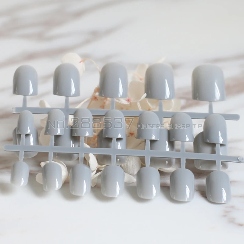 Новинка 2017 24 шт. накладные ногти чернильные синие серые конфетные короткие