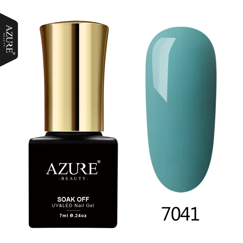 7041 Azure beauty 7 мл Гель-лак для маникюра, светодиодный Гель-лак для ногтей, блестящий Блестящий Гибридный лак, Полупостоянный УФ-гель, эмалированный лак - Цвет: 7041