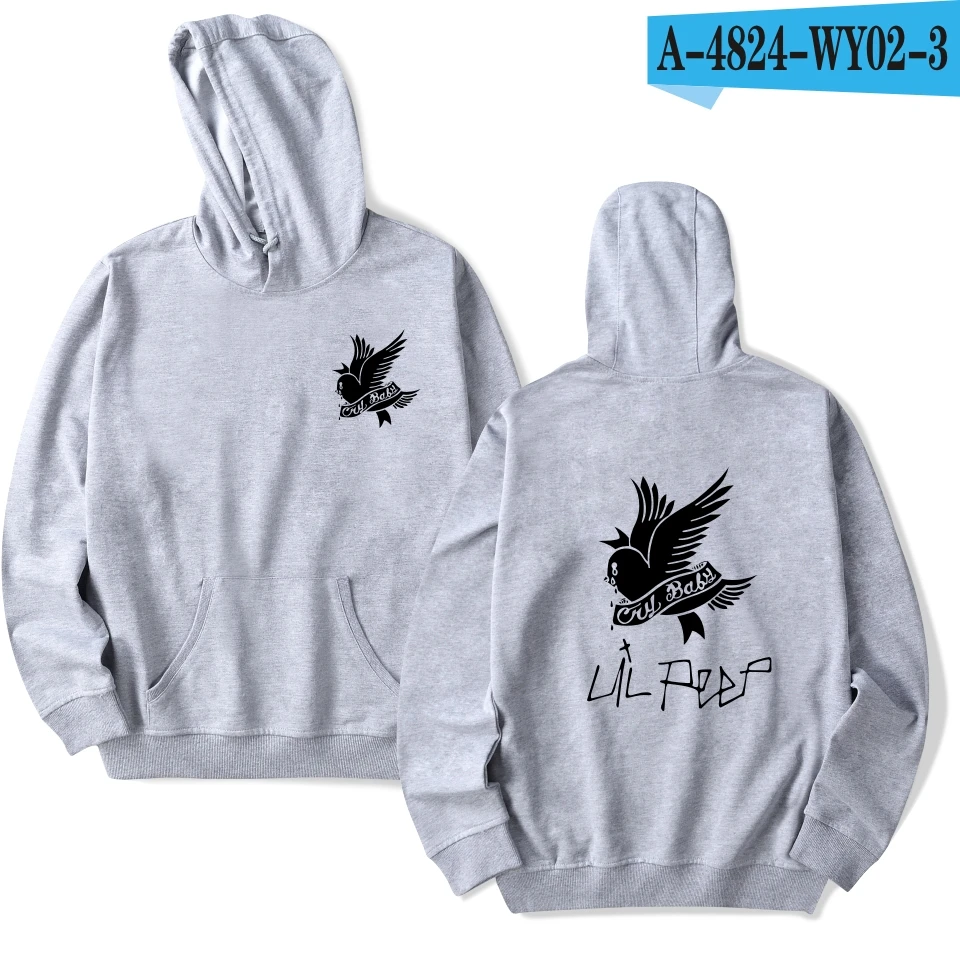 gray Aikooki новые Lil Peep толстовки мужские/женские осенние модные толстовки крутые флисовые свободные Лидер продаж Lil Peep толстовки Homme - Цвет: gray