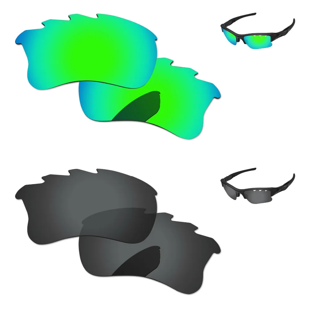

Сменные поляризационные линзы, черные и изумрудно-зеленые, 2 пары, для Flak Jacket XLJ оправа солнцезащитных очков с вентиляцией 100%, защита от Уфа и ...