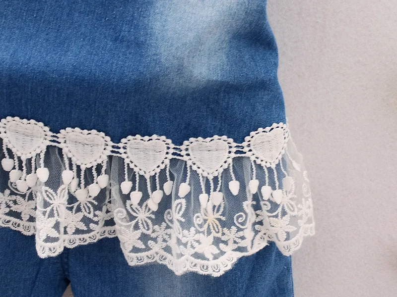 ExactlyFZ/2018 Модный комплект летней одежды для маленьких девочек джинсовый костюм