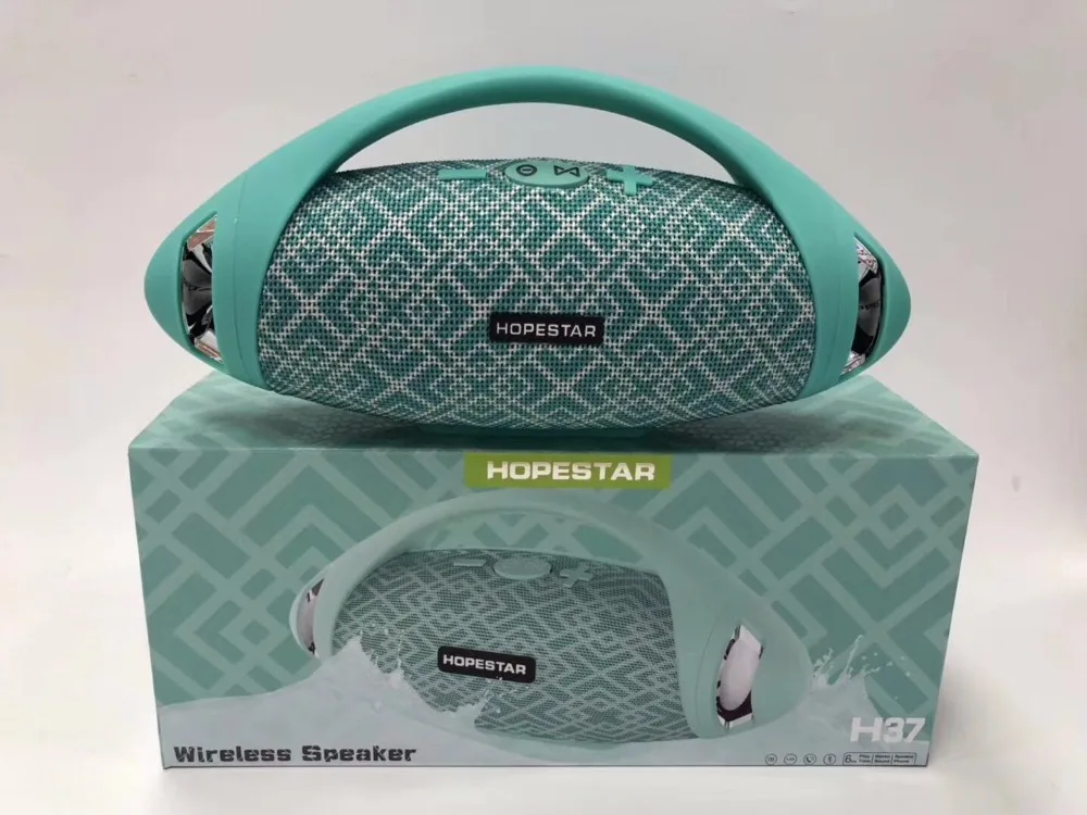 HOPESTAR H37 регби Bluetooth динамик стерео Саундбар водонепроницаемый портативный беспроводной сабвуфер с функцией power Bank TF USB MP3 - Цвет: Зеленая трава