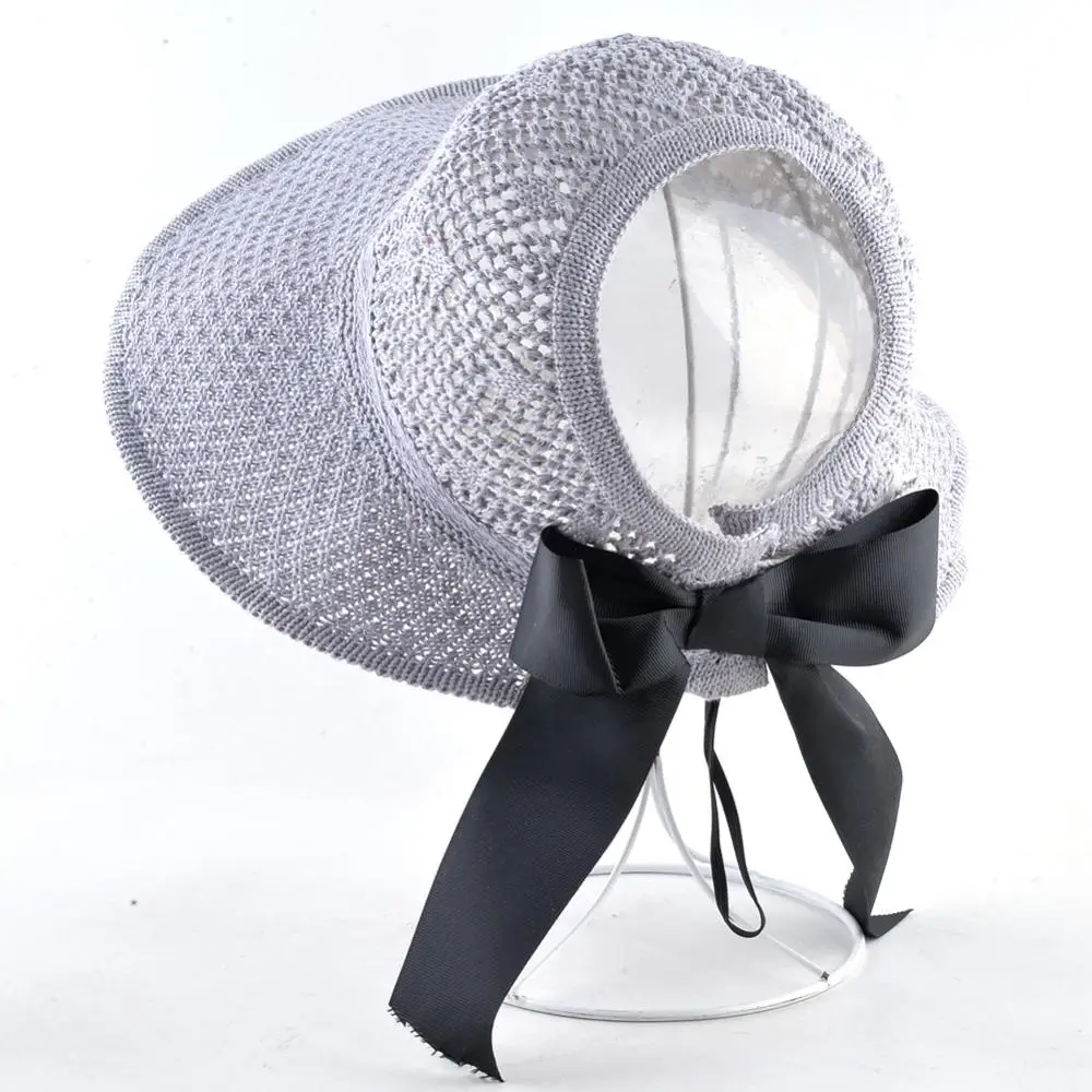 TQMSMY Fashion Ponytail Summer Hats For Women Elegant Straw Cap With Bow-knot Foldable Sun Ladies Wide Brim Visor CapsTMP71 | Аксессуары