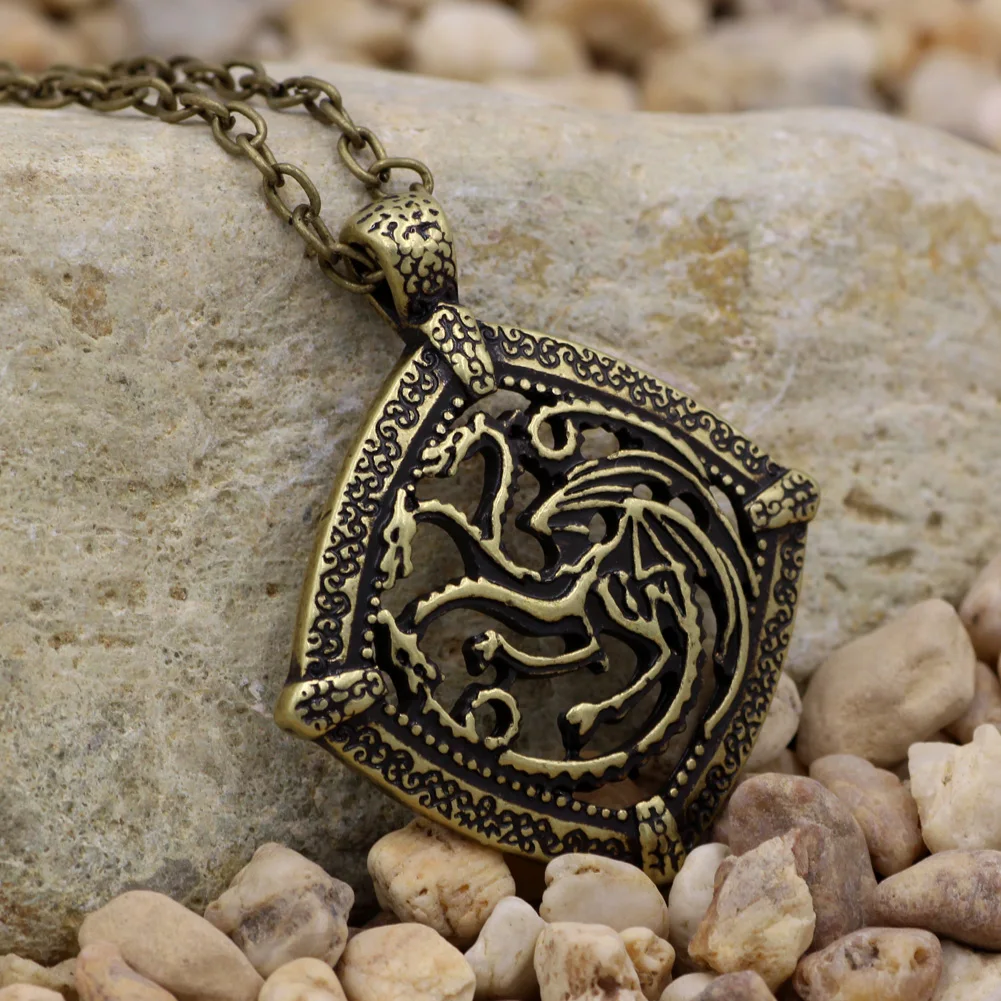 Game Of Thrones Dragon House Targaryen Necklace Pendant | Украшения и аксессуары