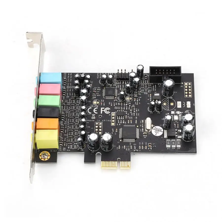 1 шт. PCI-E 7,1 HiFI High Fidelity 8 трек внутренняя объемная звуковая карта PCI черный
