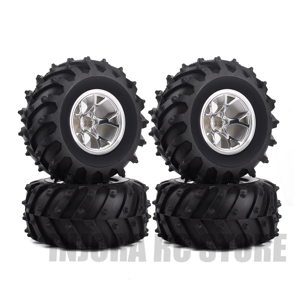4 шт./компл./комплект обода колеса и резиновые шины для 1/10 RC Monster Truck Traxxas Tamiya HSP HPI