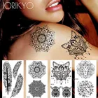 IORIKYO Сексуальная поддельная татуировка с котом, наклейки для женщин, черная флиртовая кружевная татуировка с цветами, тигром, временная татуировка на руку для девушек, водонепроницаемая татуировка