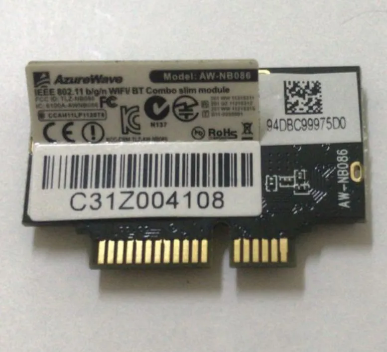 Беспроводная карта адаптера для ноутбука Asus Zenbook UX31E, WiFi, беспроводной модуль Bluetooth, AW-NB086, мини-карта
