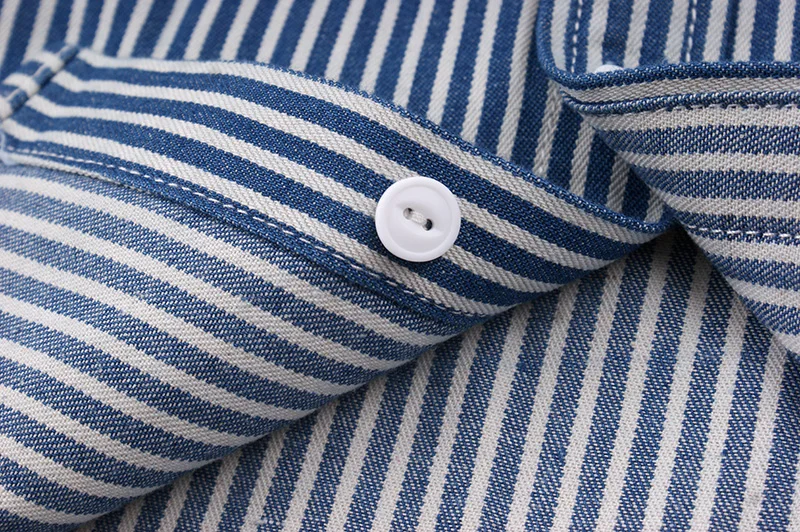 Осень Зима карго полоса Мужская рубашка Уличная Повседневная Camisas Para Hombre с длинным рукавом винтажные рабочие рубашки мужская одежда