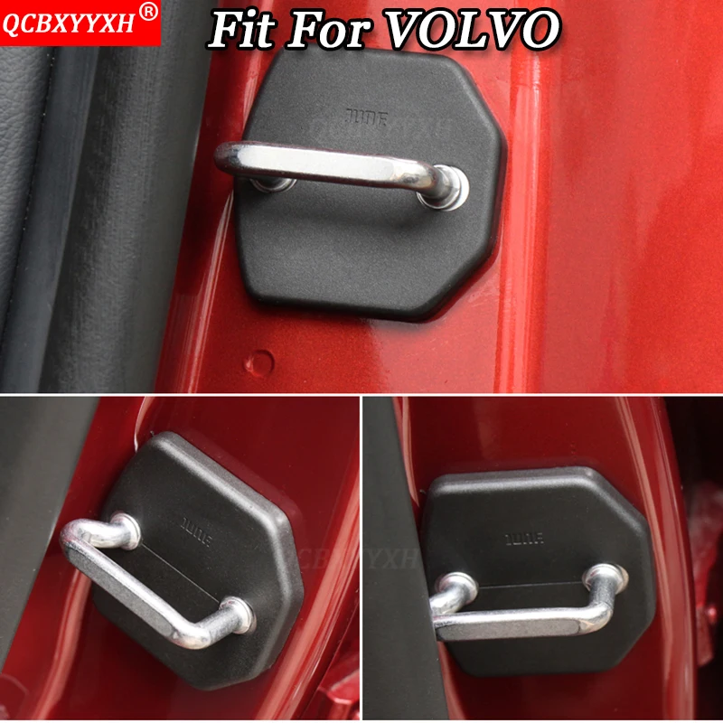 QCBXYYXH авто-Стайлинг 4 шт./компл. для VOLVO C30 X60 X90 S40 S60 S80 S90 V40 V60 XC60 2006- автомобилей Дверные замки Защитная крышка Запчасти