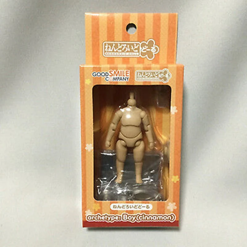 Boy cinnamon withbox Япония GSC Nendoroid ребенок тело мальчик и девочка подвижная фигурка Коллекционная модель игрушки для рисования без головы - Цвет: Boy cinnamon withbox