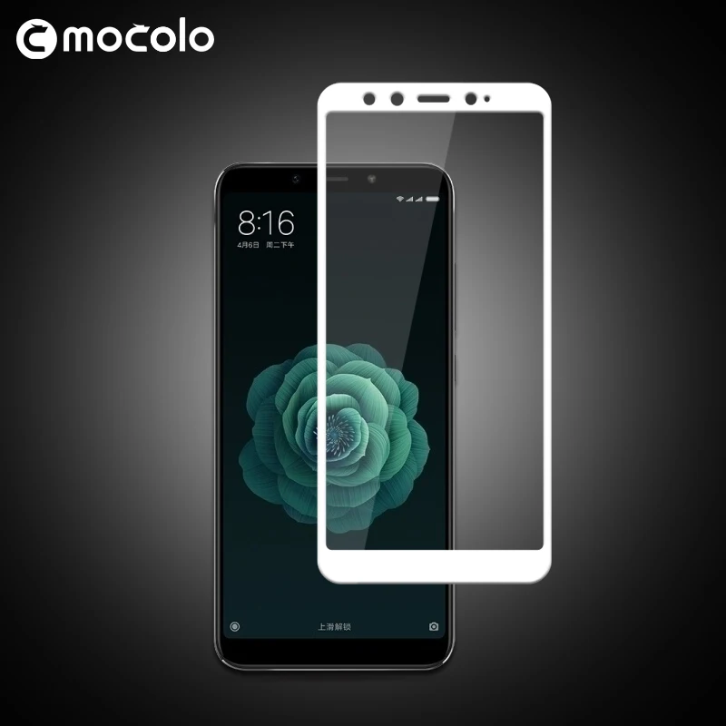 Full Cover White Xiaomi mi A2 закаленное Стекло Mocolo полное покрытие Стекло для xiaomi mi 6X Экран Защитная пленка для xiaomi mi A2 2 mi 6X6 X защитная пленка - Цвет: Full Cover White