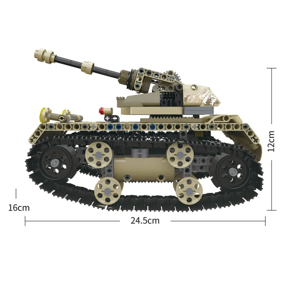 MoFun-13010 2 4G 4H USB зарядка строительный блок имитация света трек Танк 552 шт. DIY