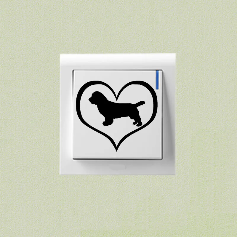 Наклейки для спальни с изображением собаки Sussex Spaniel 2SS0747|vinyl decal|switch stickerbedroom decor |