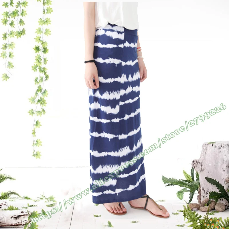 Женская прямая юбка карандаш Повседневная винтажная длинная из модала и хлопка в