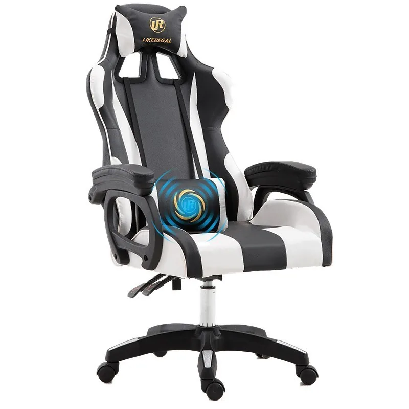 white Роскошный качественный игровой офисный стул Boss Poltrona из синтетической кожи эргономичная Массажная мебель для дома silla gamer нейлоновые ножки - Цвет: white