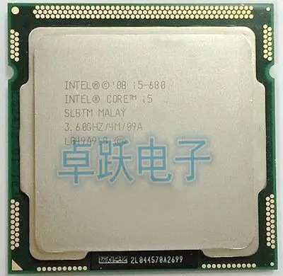 Для процессора Intel Core Φ i5 680 CPU (4M кэш 3 6 ГГц) LGA 1156 100% рабочий процессор для