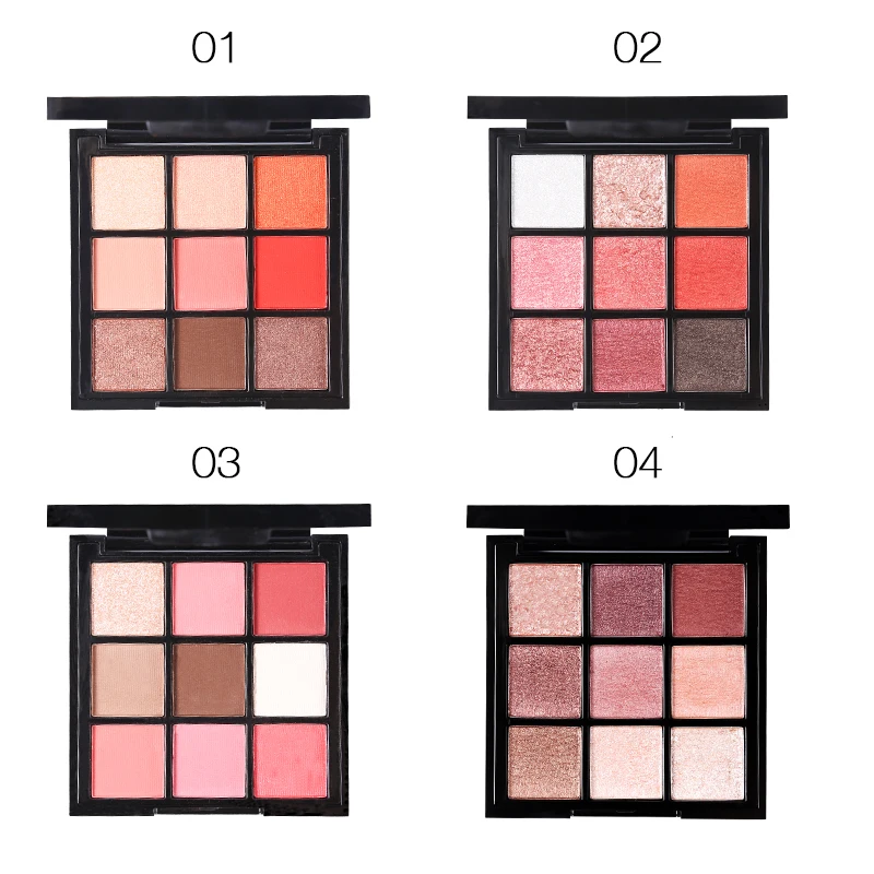 WODWOD бренд Make Up 9 цветов Палитра теней для век Матовая мерцающая пудра тени для век водонепроницаемые мягкие на ощупь шелковистые текстуры долговечные