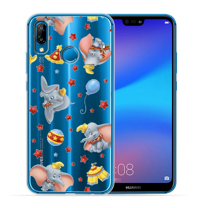 Мягкий прозрачный чехол Dumbo для huawei P30 Lite для huawei P30 Pro P20 Lite P8Lite P9Lite P Smart Capa силиконовый Etui