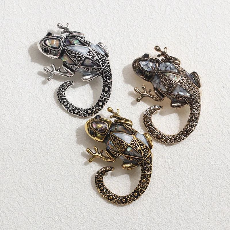 UALGL Новый дизайн Мода Эмаль ящерица ювелирные изделия брошь животных булавки для