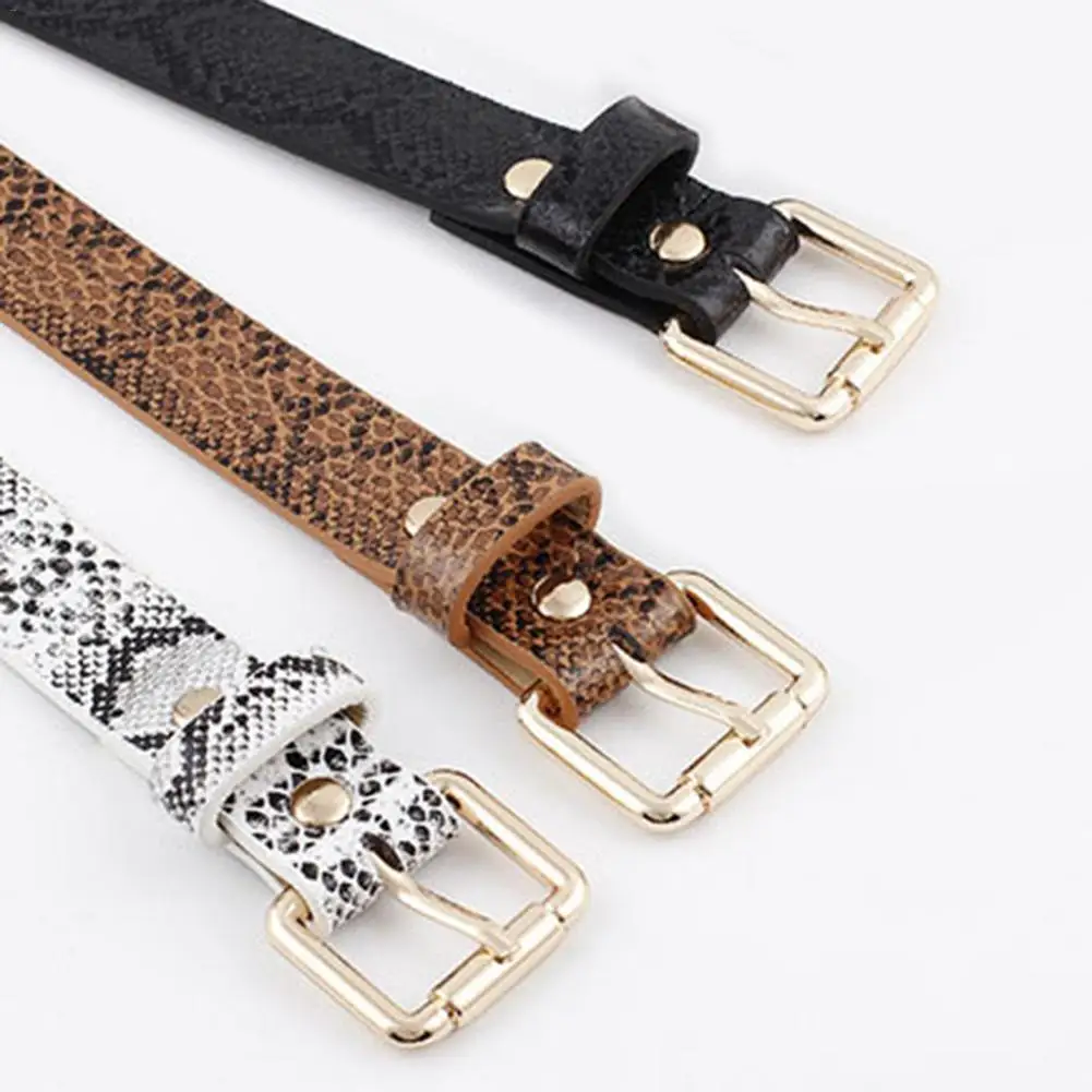 Женский пояс модный винтажный Ретро Змеиный узор тонкая искусственная кожа