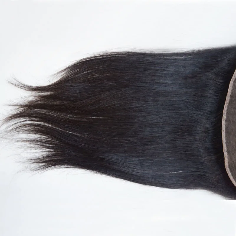 7А Перуанский прямо Кружева Фронтальная Закрытие С Волосами Младенца Отбеленные