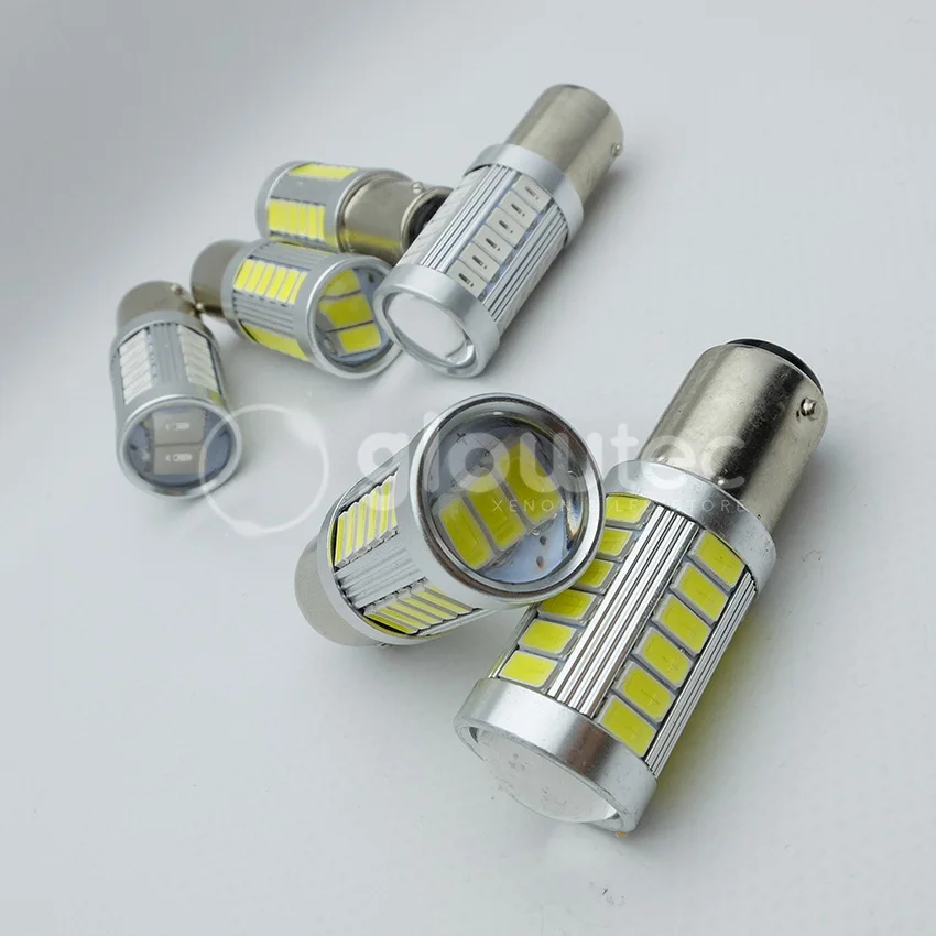 GLOWTEC 4 шт. BA15S BA15D P21W 33smd 5063 S25 1156 Автомобильная грузовая лампа заднего противотуманного фонаря на светодиоде для резервного копирования парковки стоп-сигнала.