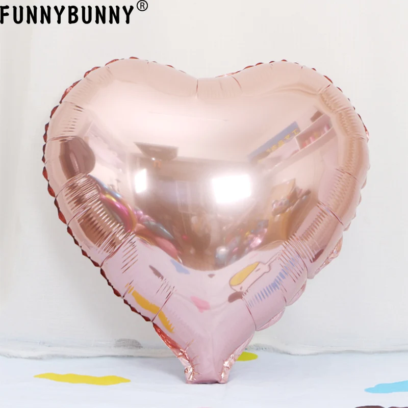 FUNNYBUNNY 18 дюймов любовь розовое золото Розовое Золото Алюминиевая Пленка