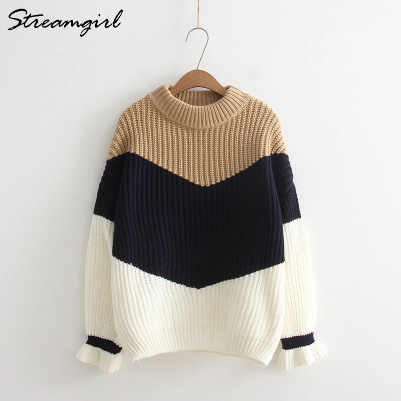 Thicken Sweaters Fashion 2018 Women Loose Warm Sweater Oversize Green Winter Woman Coarse Knitted Knitting Pullovers | Женская одежда