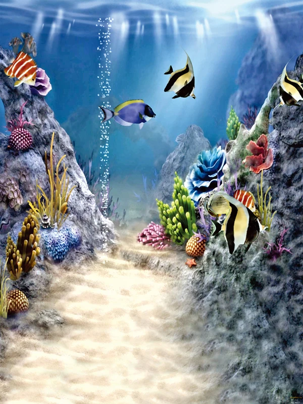 VinylBDS 8x8ft Ocean Floor Fairy Tale World Background Newborn Sea Fondali Fotografici Backdrops for Photography Studio | Электроника