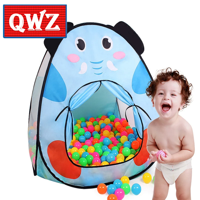 QWZ мультфильм шаблон собака слон стиль игрушечные палатки складной открытый