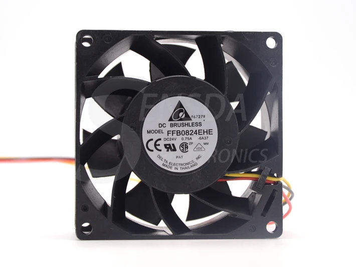 for delta FFB0824EHE 24V 5700RPM 80.16CFM 80*80*38mm 3-pin mainboard FG Speed singnal cooling fan | Компьютеры и офис