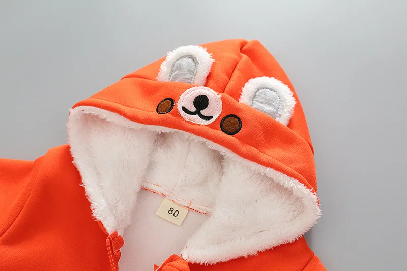 Baby Boys Girl Thick Warm Clothing Sets Winter Fleece Tops Coat +pants 2pcs Children's Outfits Kids Sports Tracksuit Clothes | Детская