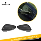 Полностью заменяемое автомобильное боковое зеркало заднего вида из углеродного волокна для Volkswagen VW Scirocco Non-R 2008-2013