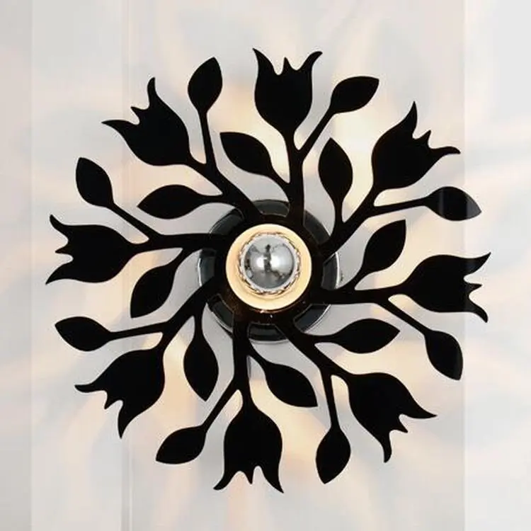 Светодиодный красный/белый/черный теневой настенный светильник для гостиной