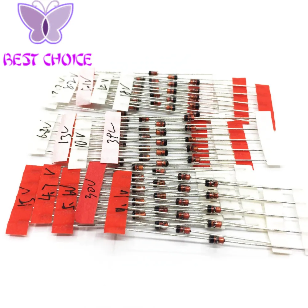 1 Вт туннельный диод, 3,3 V-30 V 14valuesX5pcs = 70 шт., пакет с электронными компонентами, стабилитрон набор разнокалиберных диодов