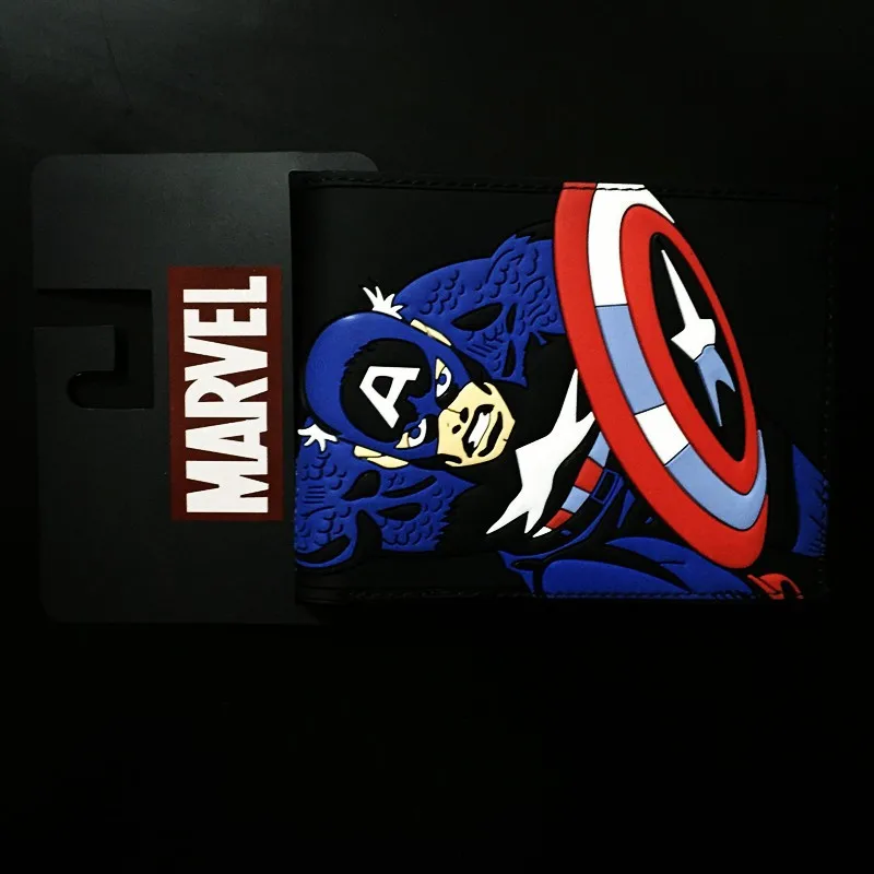 Комиксы DC Marvel Мстители мультфильм бумажник Бэтмен флэш Супермен 3D кошелек логотип кредитный держатель для карт мужской кошелек