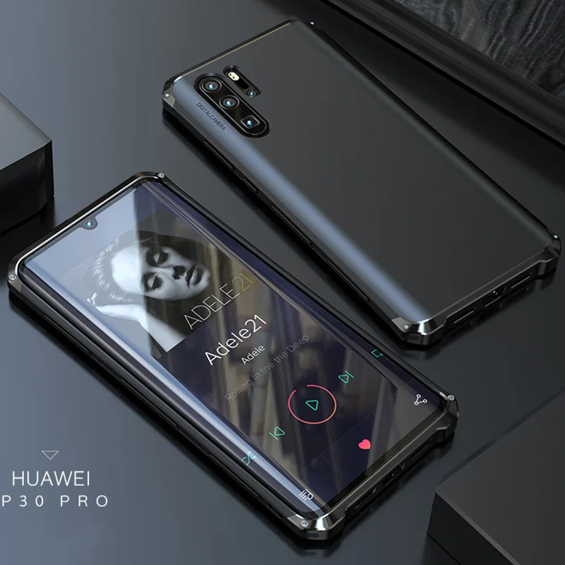 Для huawei P30 чехол Роскошный бронированный из твердого пластика задняя металлическая алюминиевая рамка противоударный чехол для телефона для huawei p30 Pro металлический чехол