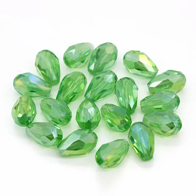 Высокое качество 60 шт граненые стеклянный кристалл в форме слезы Шарм Свободные