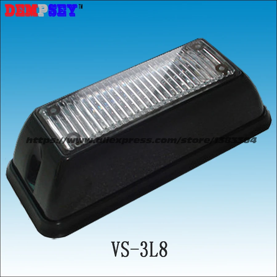 VS-3L8 LED Grill Lights, TIR-6 3W LED, 18 flash pattern, waterproof, LED surface mount Strobe Warning Flashing Light