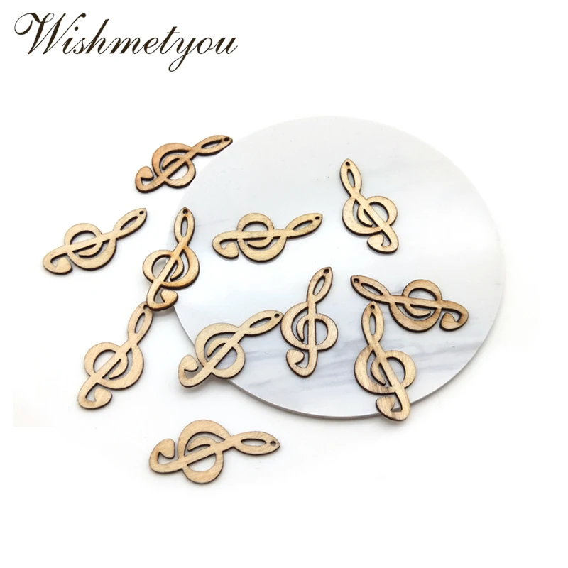 WISHMETYOU 50 шт. деревянные цветные музыкальные ноты Diy ремесла украшение для детей игрушки ручной работы материалы декор искусство Швейные аксессуары