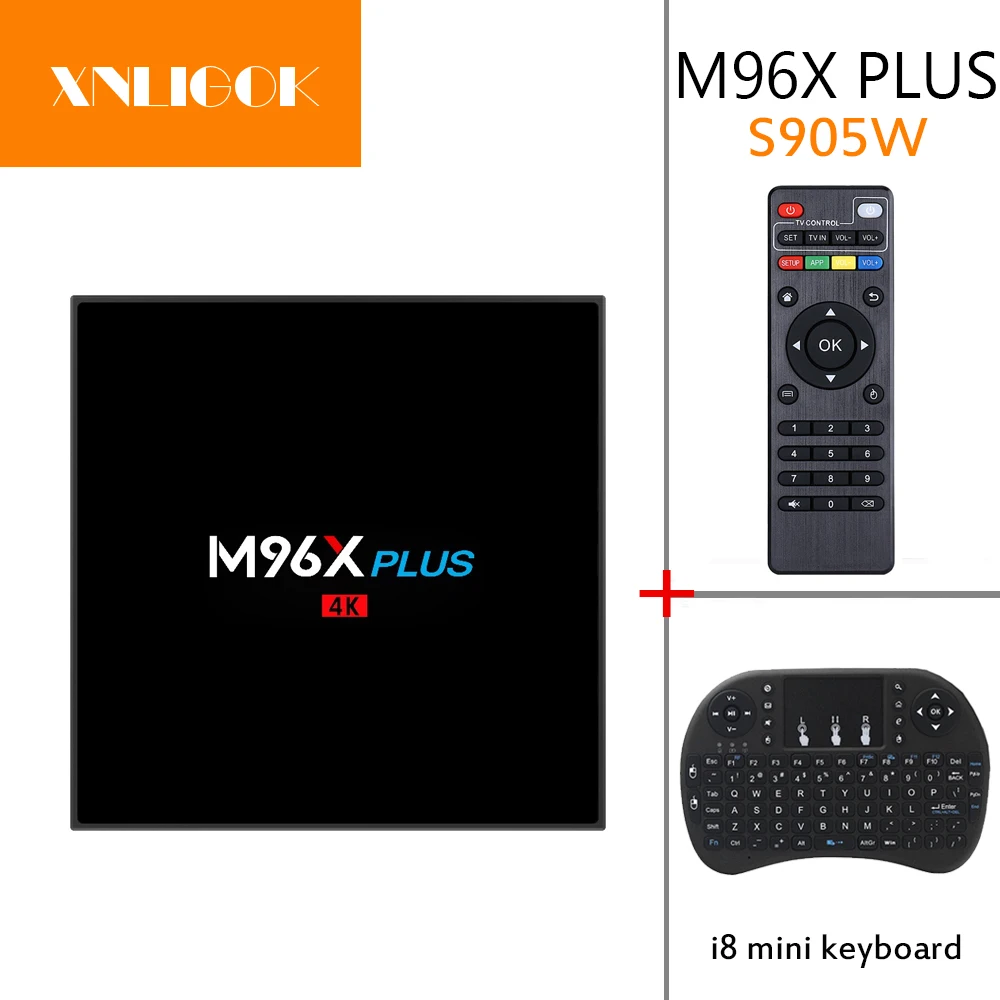 Новые M96X плюс Смарт ТВ Box Amlogic S912 Octa core 2 ГБ 16 Android 7.1 Dual 2.4 г/ 5.0 г Wi-Fi BT4.0 HD